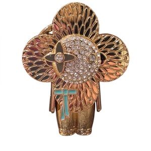 Golden Vivi Keychain Green Bow